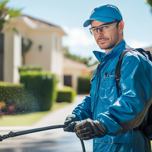 Commercial pressure washing for Chicago restaurant patio - Gum and grease removal
